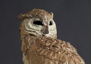 Eagle Owl bronze statue