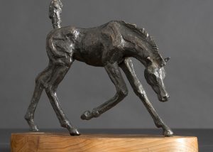 Foal bronze statue