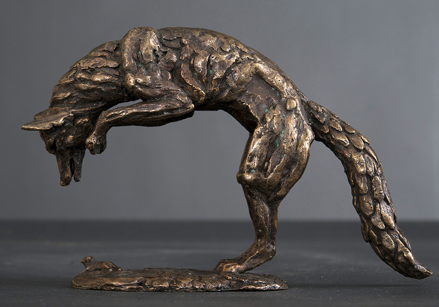 Leaping Fox statue