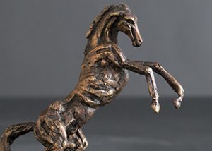Rearing Horse bronze statue