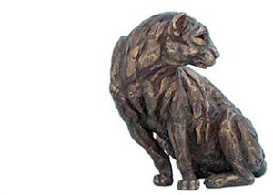 miniatures little leopard bronze statue