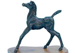 miniatures startled foal statue