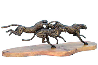 wildlife full stretch run bronze cheetahs