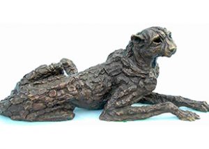 cheetah bronze statue