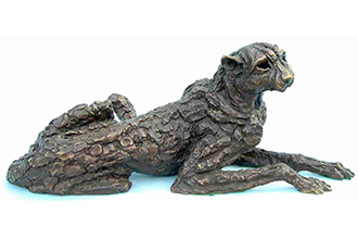 cheetah bronze statue