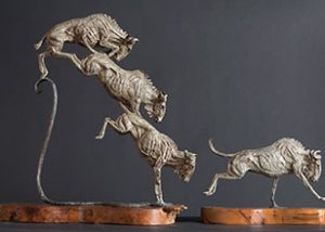 Wildebeast statues