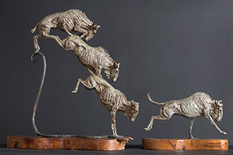 Wildebeast statues