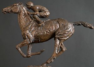 Racehorse sculpture