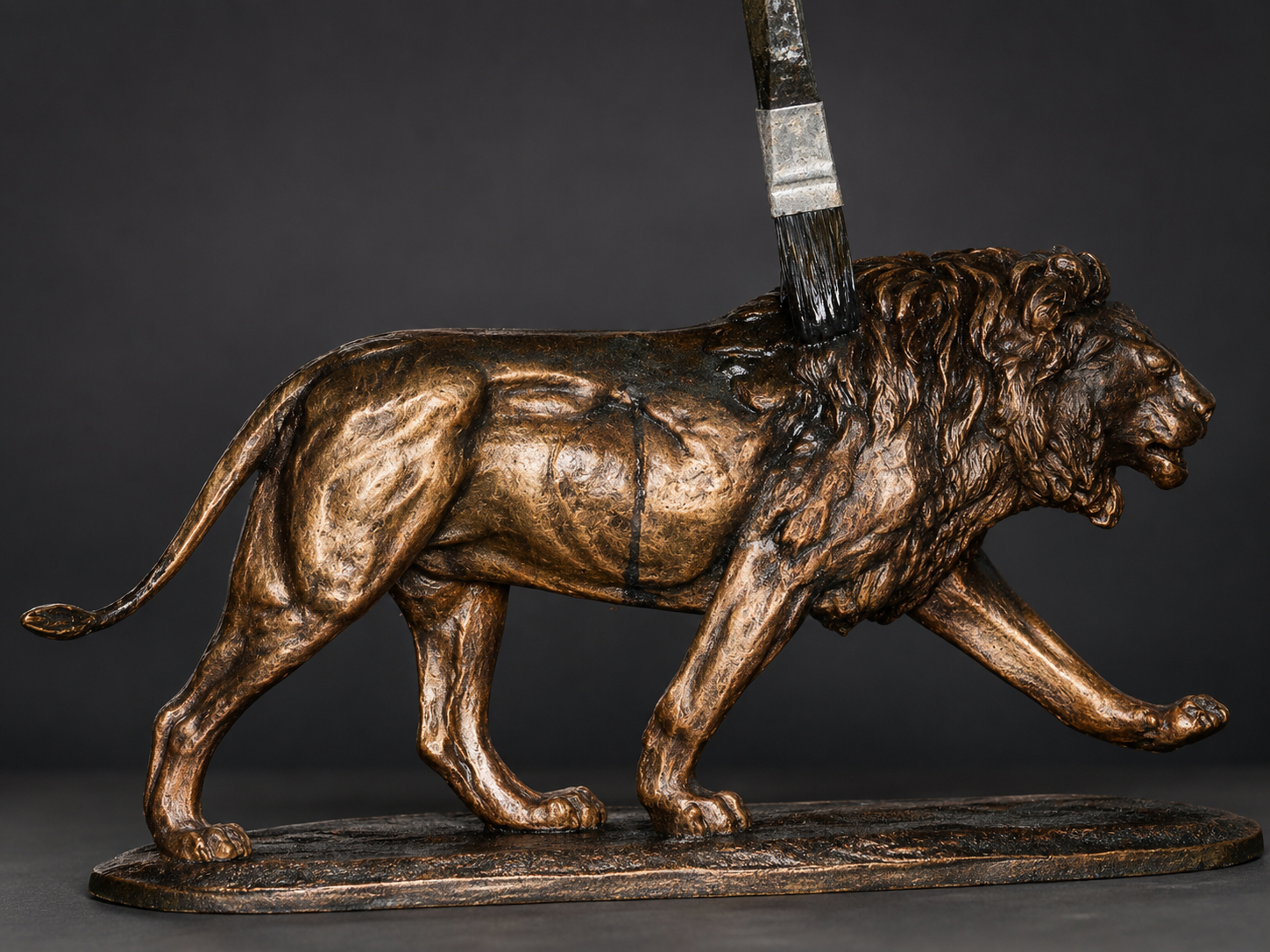 Patinating — acid applied by brush
